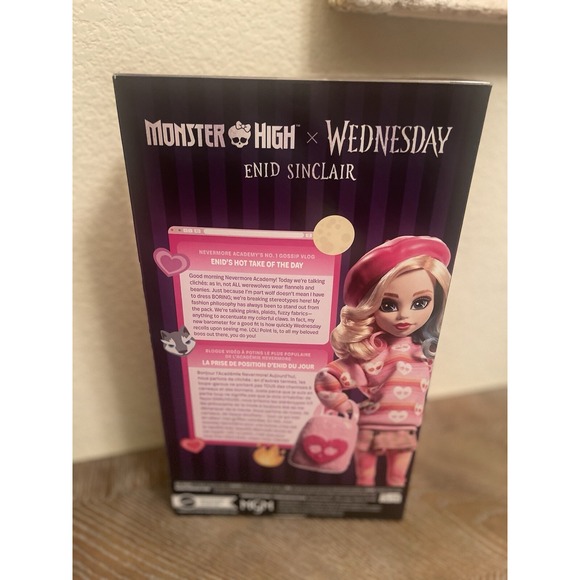 Monster High Wednesday Addams Enid Sinclair Netflix Family Fashion Doll Set NEW - Picture 2 of 3